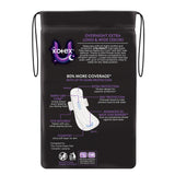 U by Kotex Extra Overnight Pads Long with Wings 8 Pack