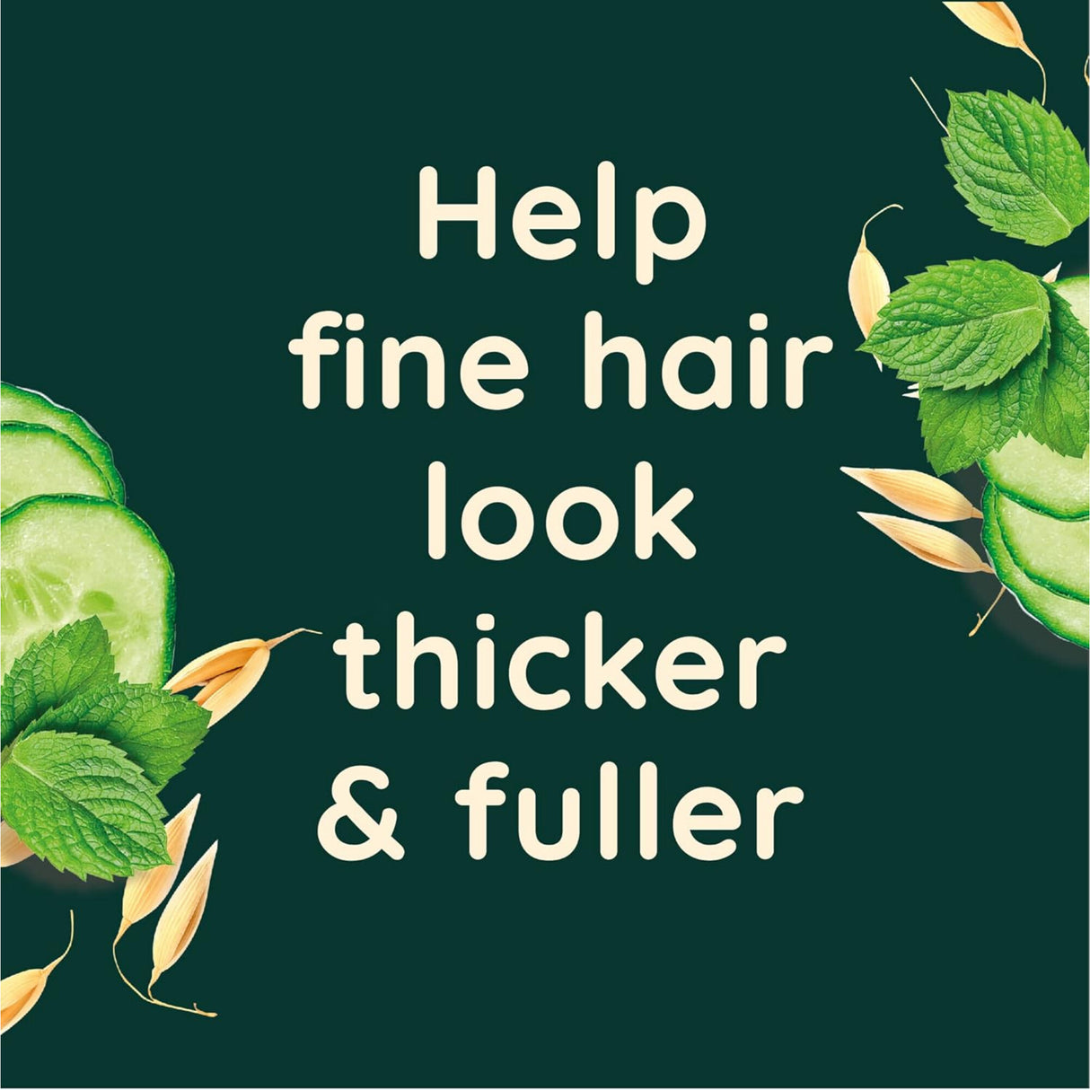 Aveeno Refresh & Thicken Fresh Greens Blend Shampoo For Scalp Soothing & Gentle Cleansing 354mL