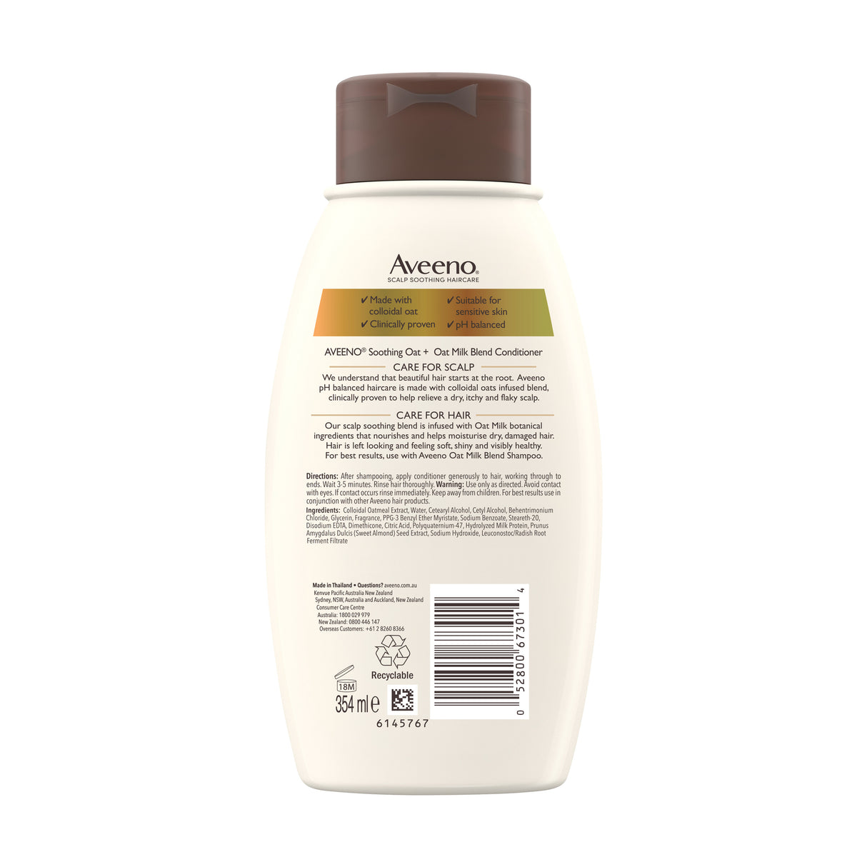 Aveeno Daily Moisture Oat Milk Blend Conditioner For Scalp Soothing & Gentle Cleansing 354mL
