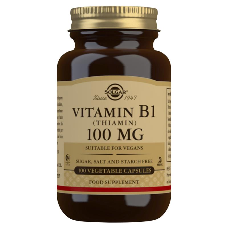 SOLGAR Vitamin B1 100mg Veg Caps 100s