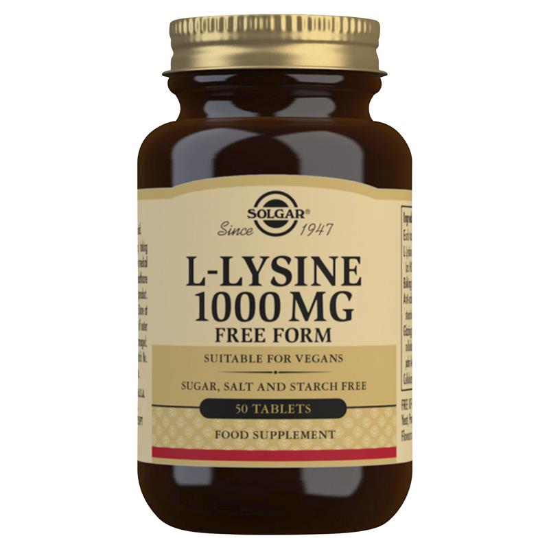 SOLGAR L-Lysine 1000mg Tablets 50s
