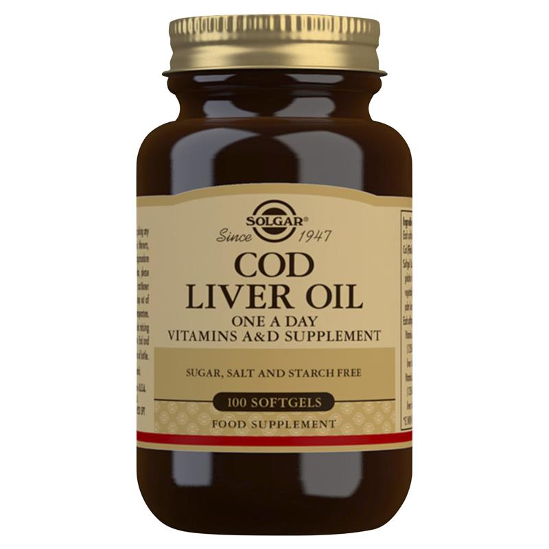 SOLGAR Cod Liver Oil Vit A&D Soft Gels 100s