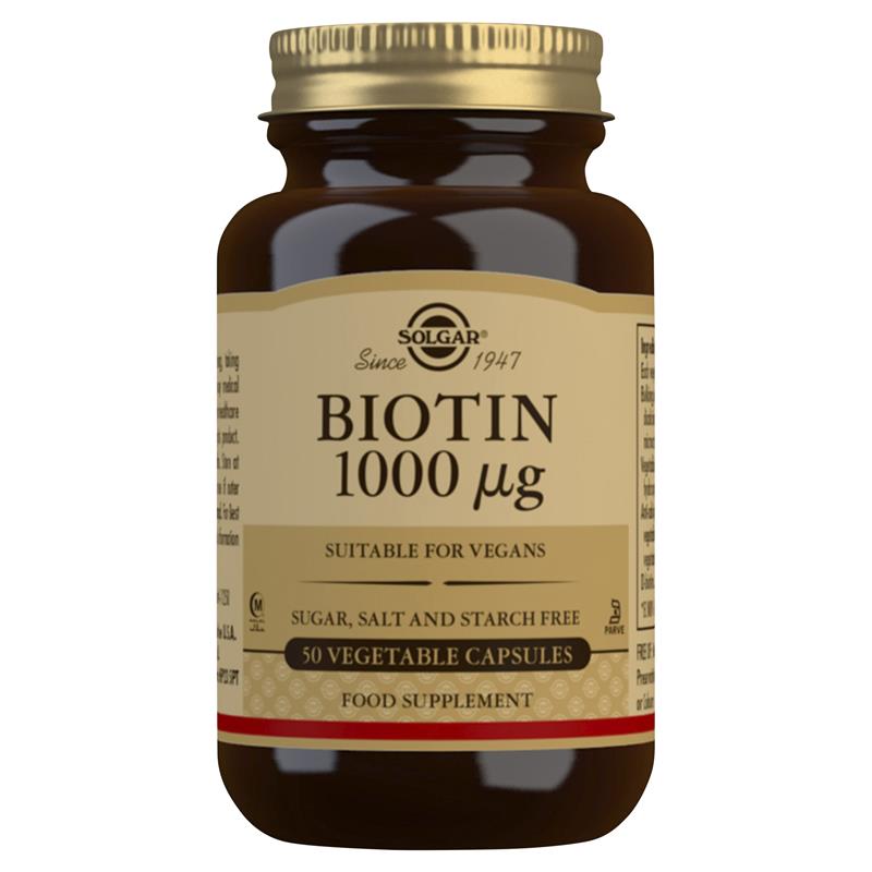 SOLGAR Biotin 1000mcg Vcaps 50s