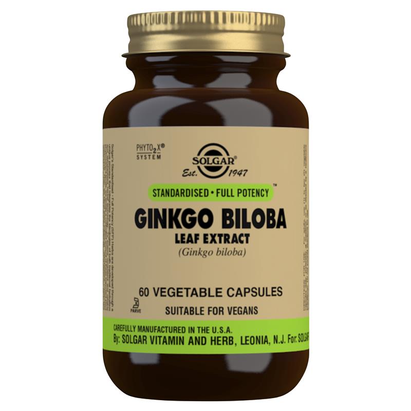 SOLGAR Ginkgo Biloba Leaf Extract 60 Caps