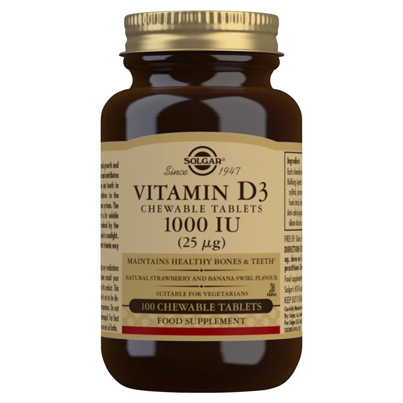 SOLGAR Vit D3 1000iu Soft Gels 100s