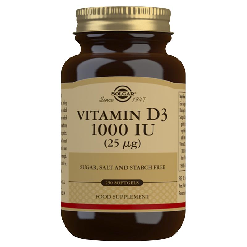 SOLGAR Vitamin D3 1000IU 250pk