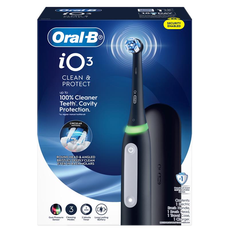 Oral-B iO3 Clean & Protect With Travel Case Black