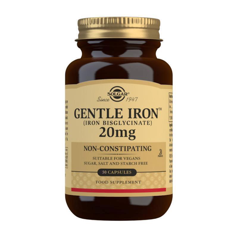 SOLGAR Gentle Iron 20mg Veg Caps 30s