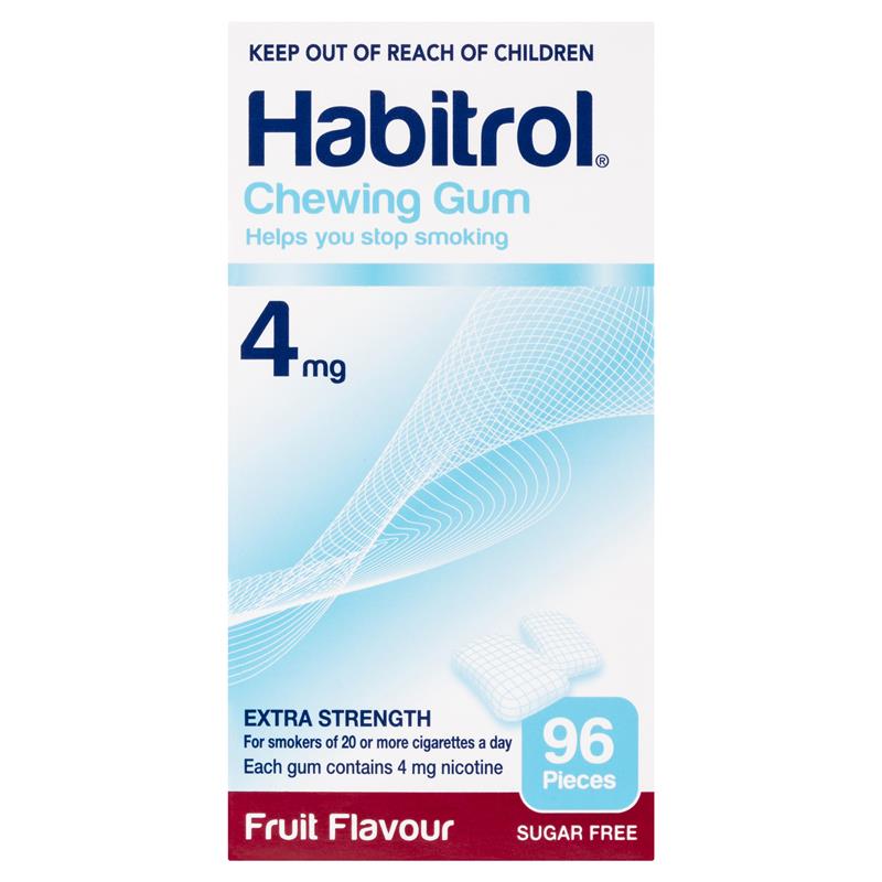 Habitrol Gum Fruit 4mg 96s
