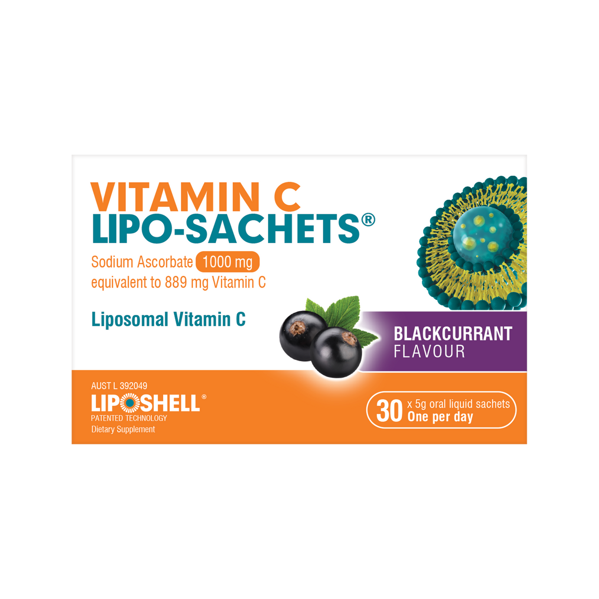 lipo sachets vitamin c Lipo-Sachets Vitamin C Blackcurrant 30 Pack