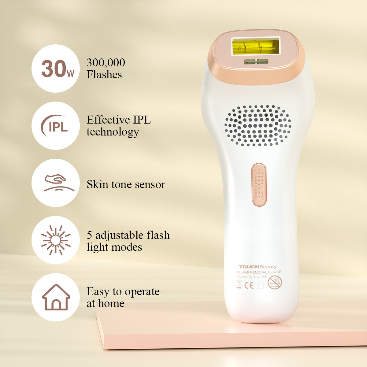 TouchBeauty Face & Body IPL Hair Removal Device
