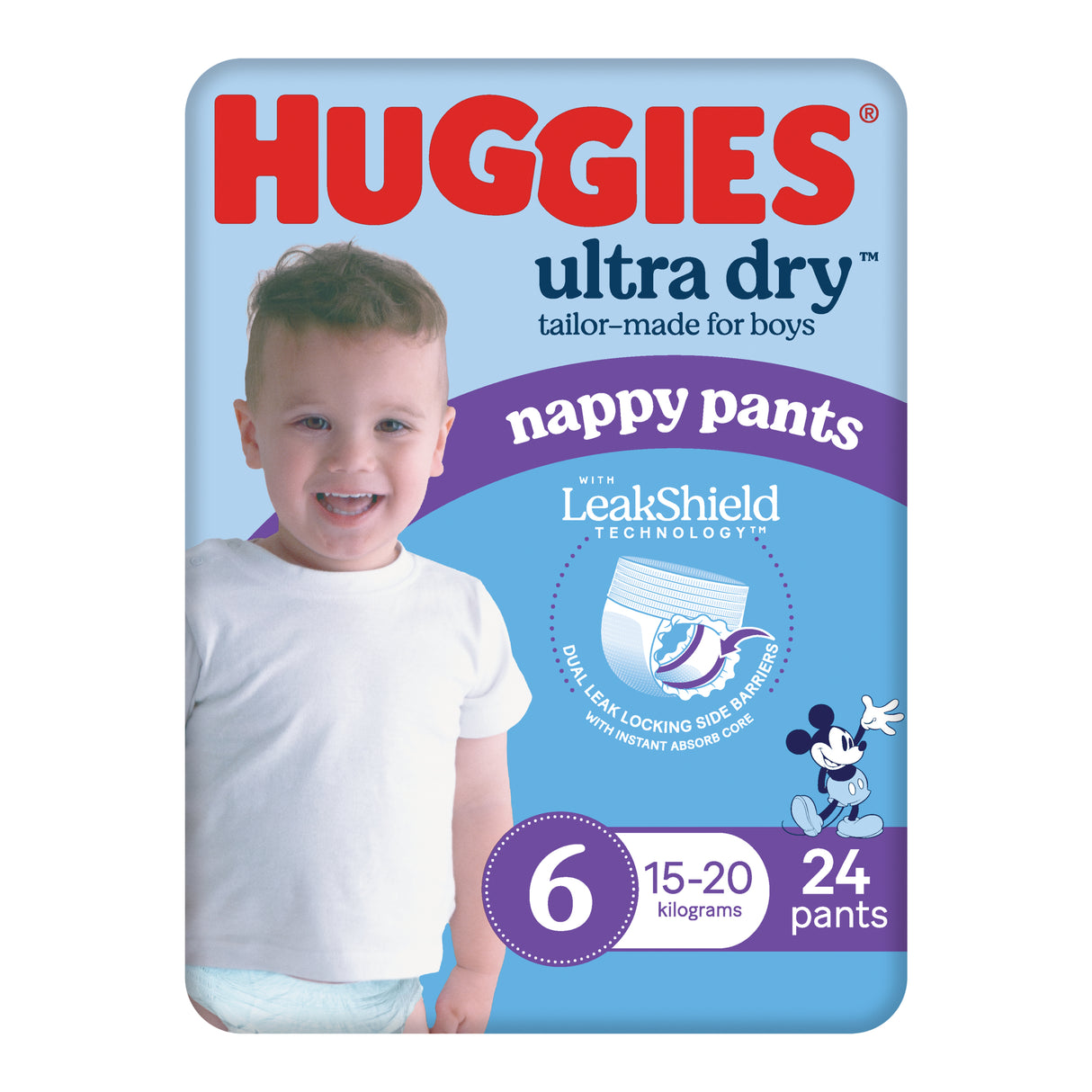 HUGGIES N/Pant Hug Jr Sz6 Boy 24pk