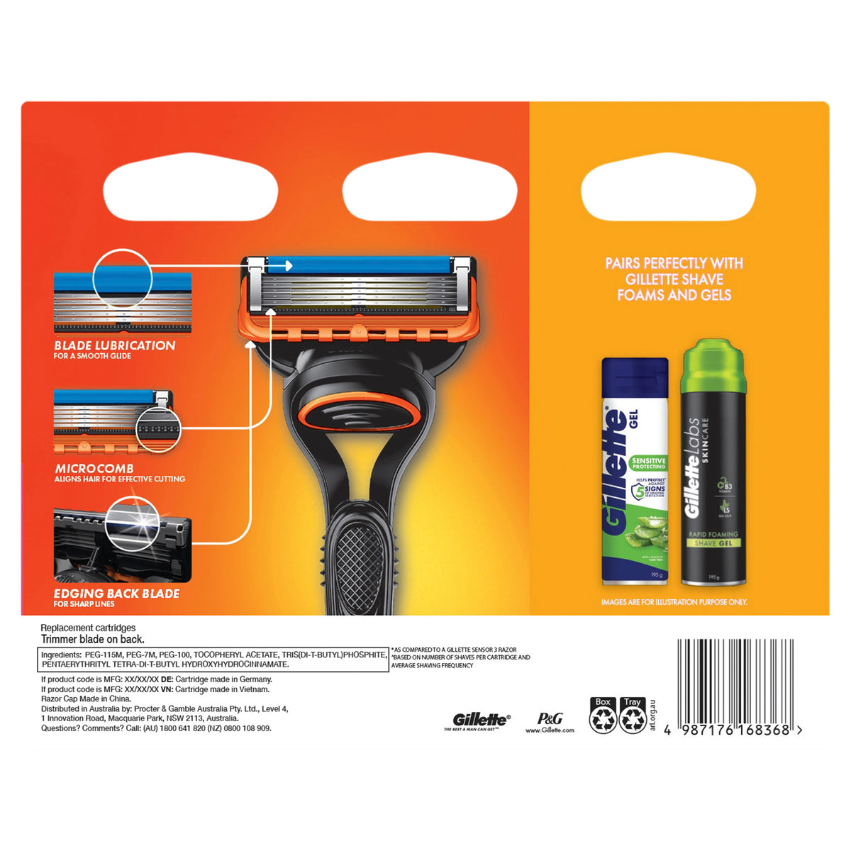 GILLETTE Fusion ACDC 12pk