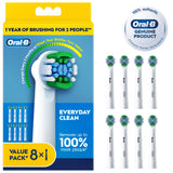 ORAL B Everyday Clean Replacement Brush Head 8pk