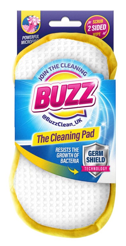 Buzz Cleaning Pad Germ Shield Yellow 1ea