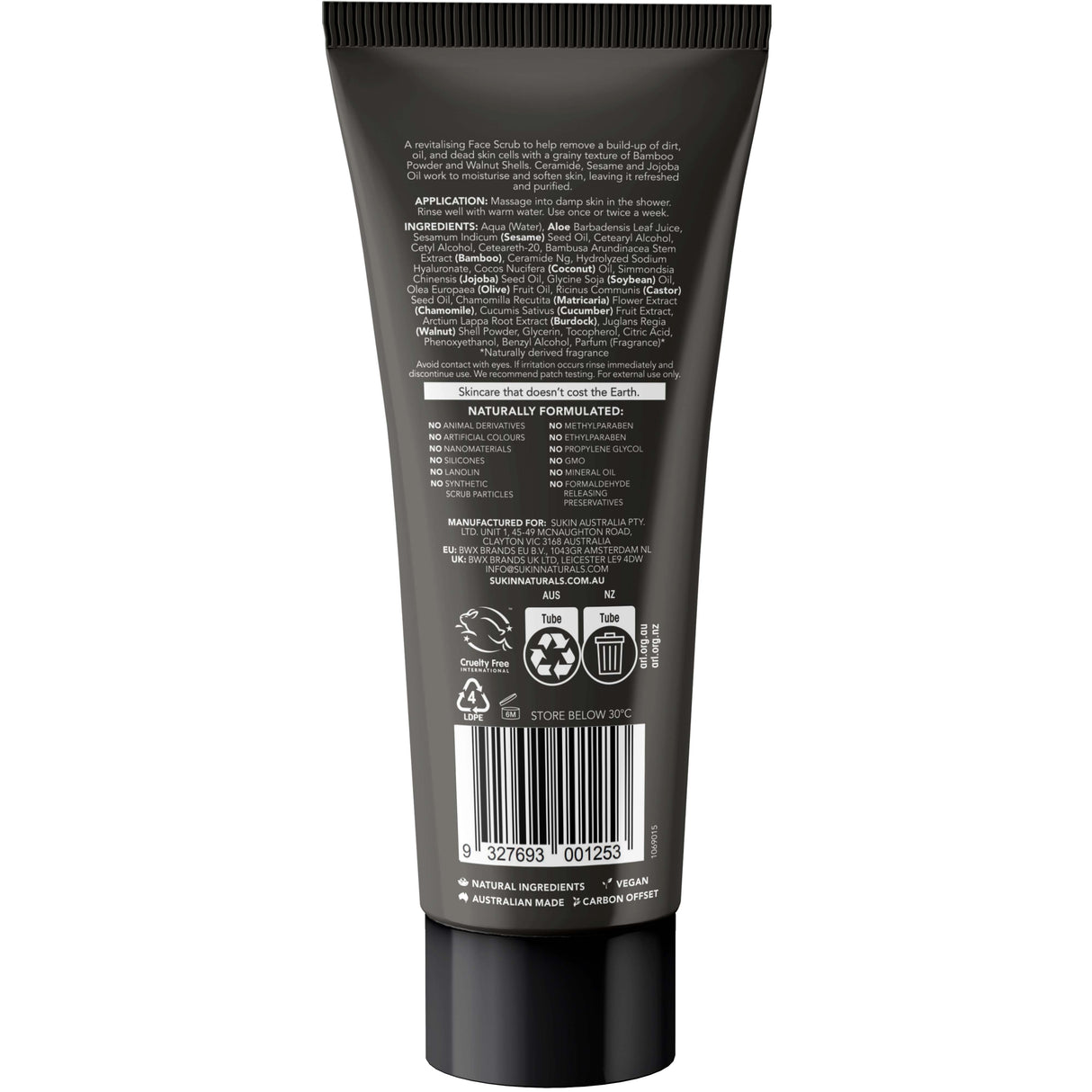 SUKIN Men's Face Scrub 125ml