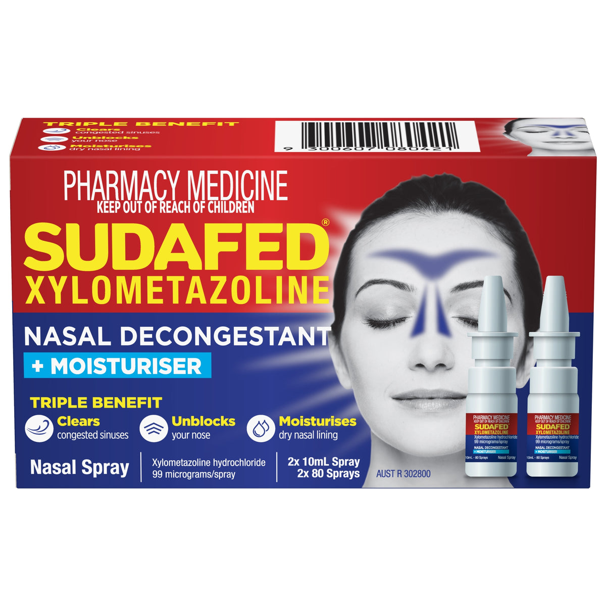 Sudafed Xylo Nasal Decongestant Spray Value Pack 2 x 10mL