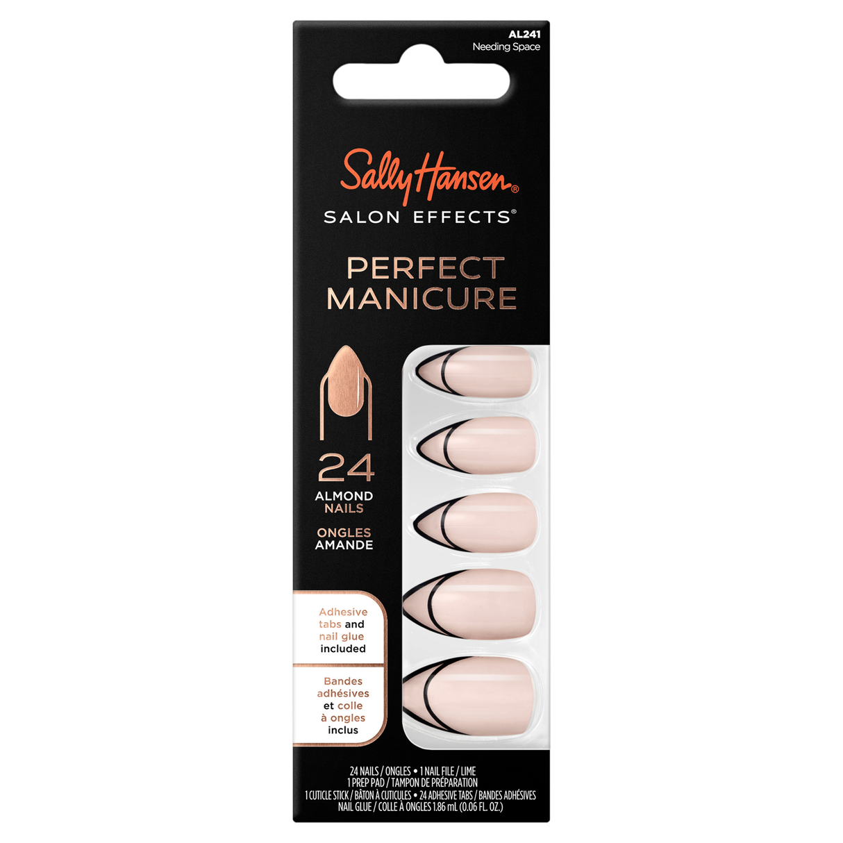 Sally Hansen Salon Effects Perfect Manicure Press On Nails Needing Space Almond