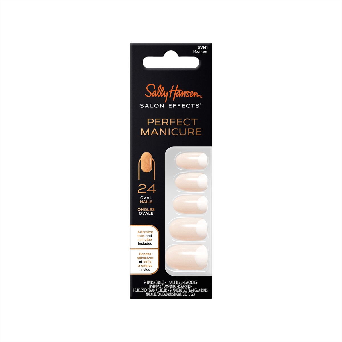 Sally Hansen Salon Effects Perfect Manicure Press On Nails  Moon-Ami
