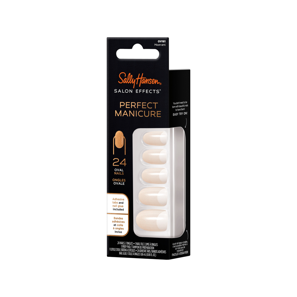 Sally Hansen Salon Effects Perfect Manicure Press On Nails  Moon-Ami