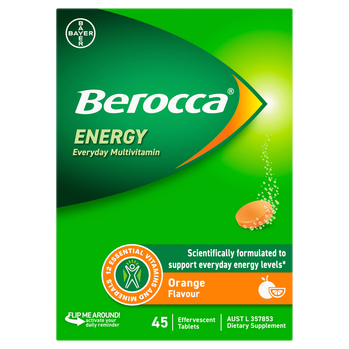Berocca Energy Orange 45 Tablets