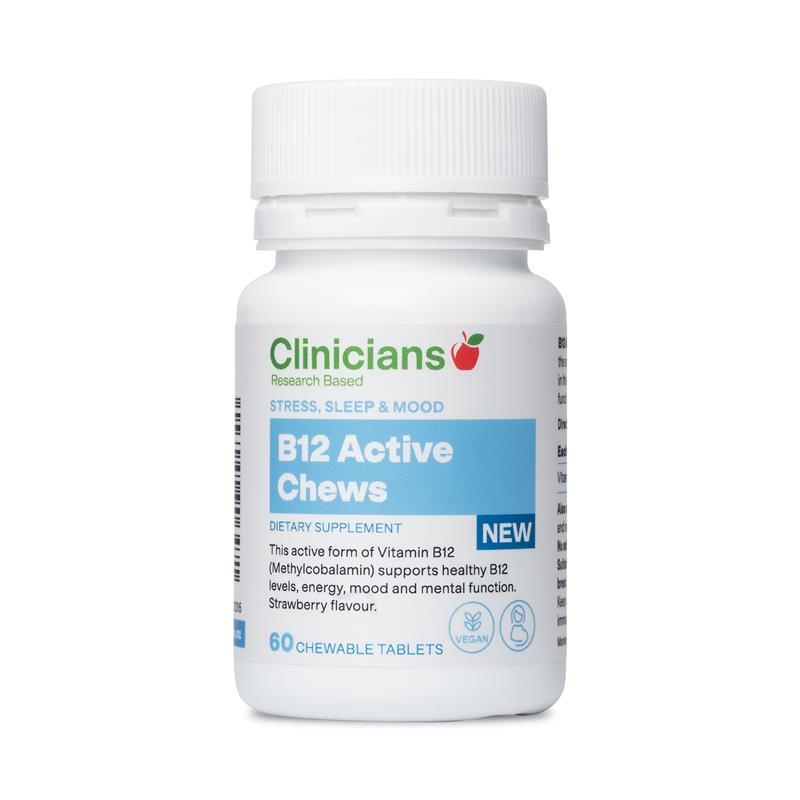 Clinicians B12 Active Chews Tabs 60s