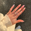 Pressing Nails Rainbow Swirl