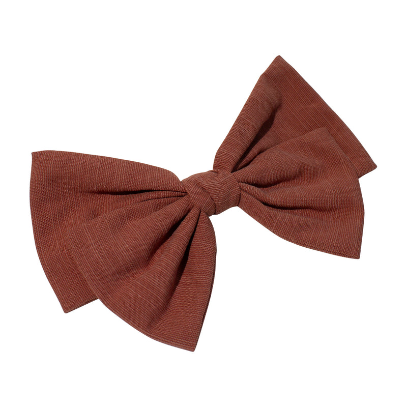 Mini by Mae Alligator Clip Large Bow Rust