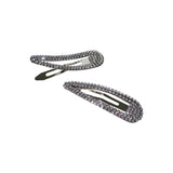 Adorn by Mae One Touch Clips Diamante Sliver 2 pack