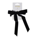 Adorn Elastic Velvet Bow Black