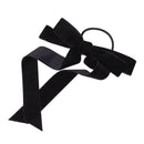 Adorn Elastic Velvet Bow Black