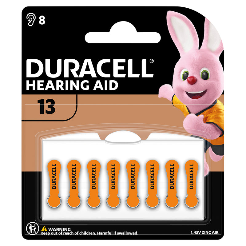 Duracell Hearing Aid HA13 Batteries 8 Pack
