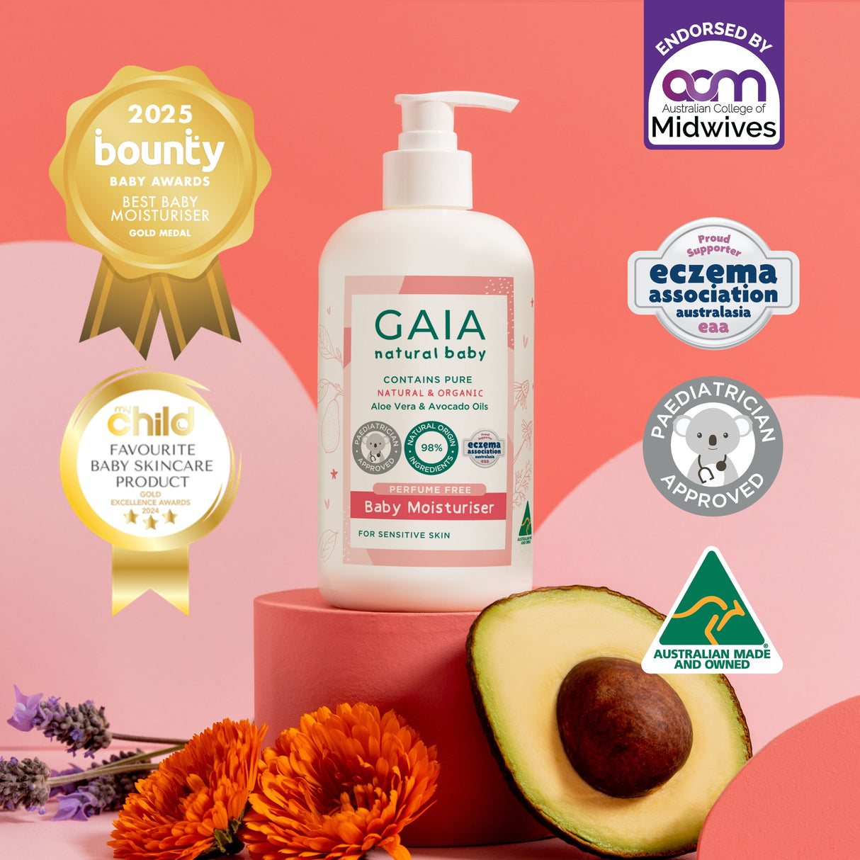 GAIA Natural Baby Moisturiser 500ml