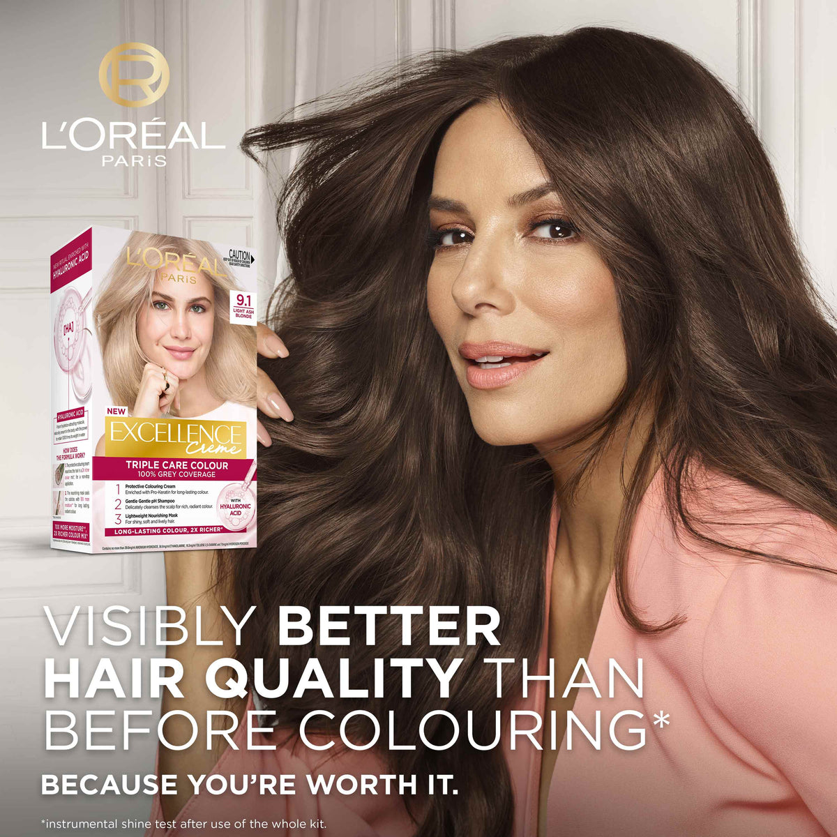 L'Oréal Paris Excellence Crème Permanent Hair Colour - 9.1 Light Ash Blonde