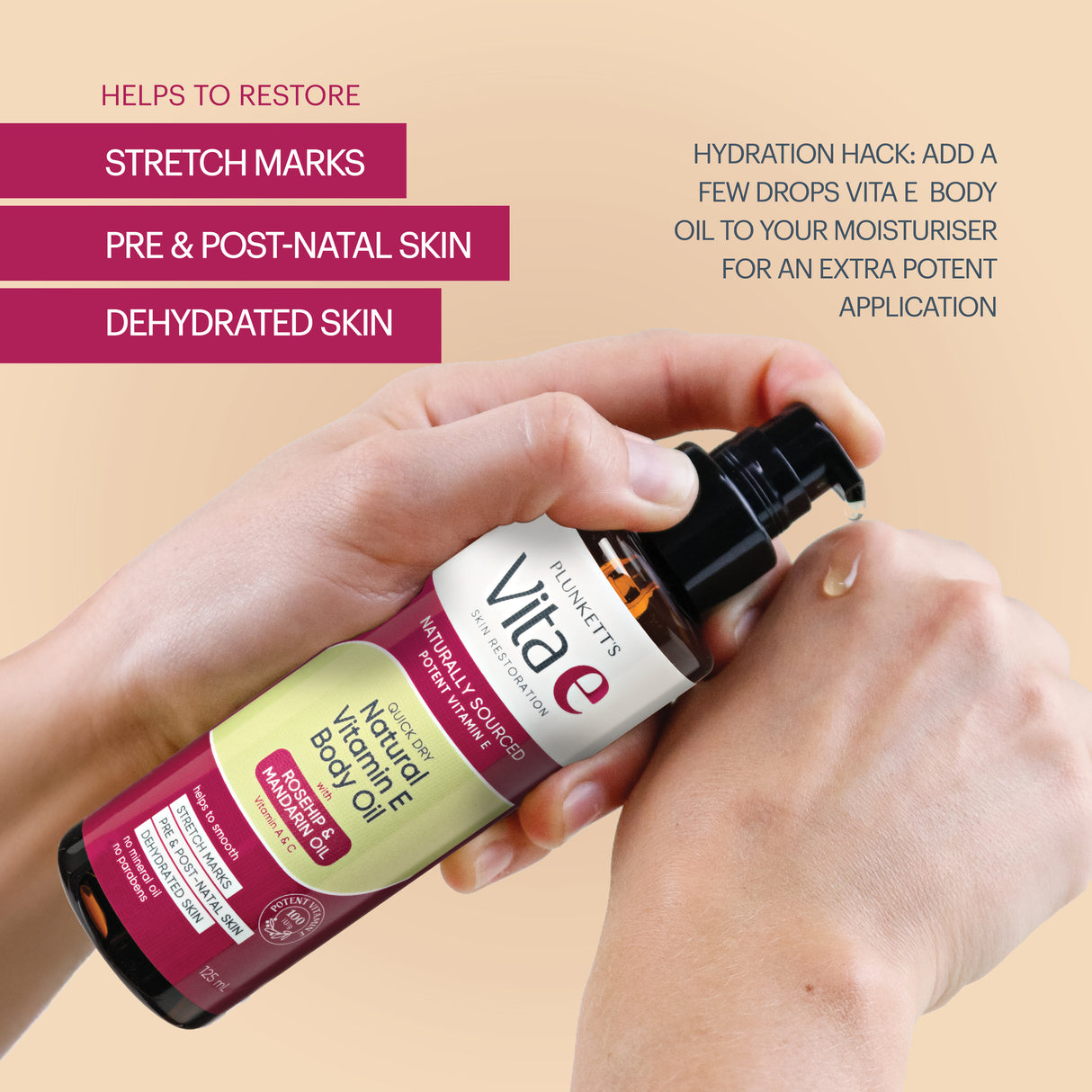 Plunkett's Vita E Natural Vitamin E Quick Dry Oil 125mL