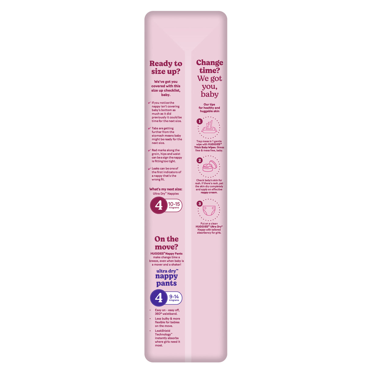 Huggies Ultra Dry Nappy Size 3 Girl 44 Pack