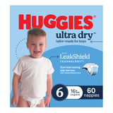 Huggies Ultra Dry Nappies Boys Size 6 (16+kg) 60 Pack
