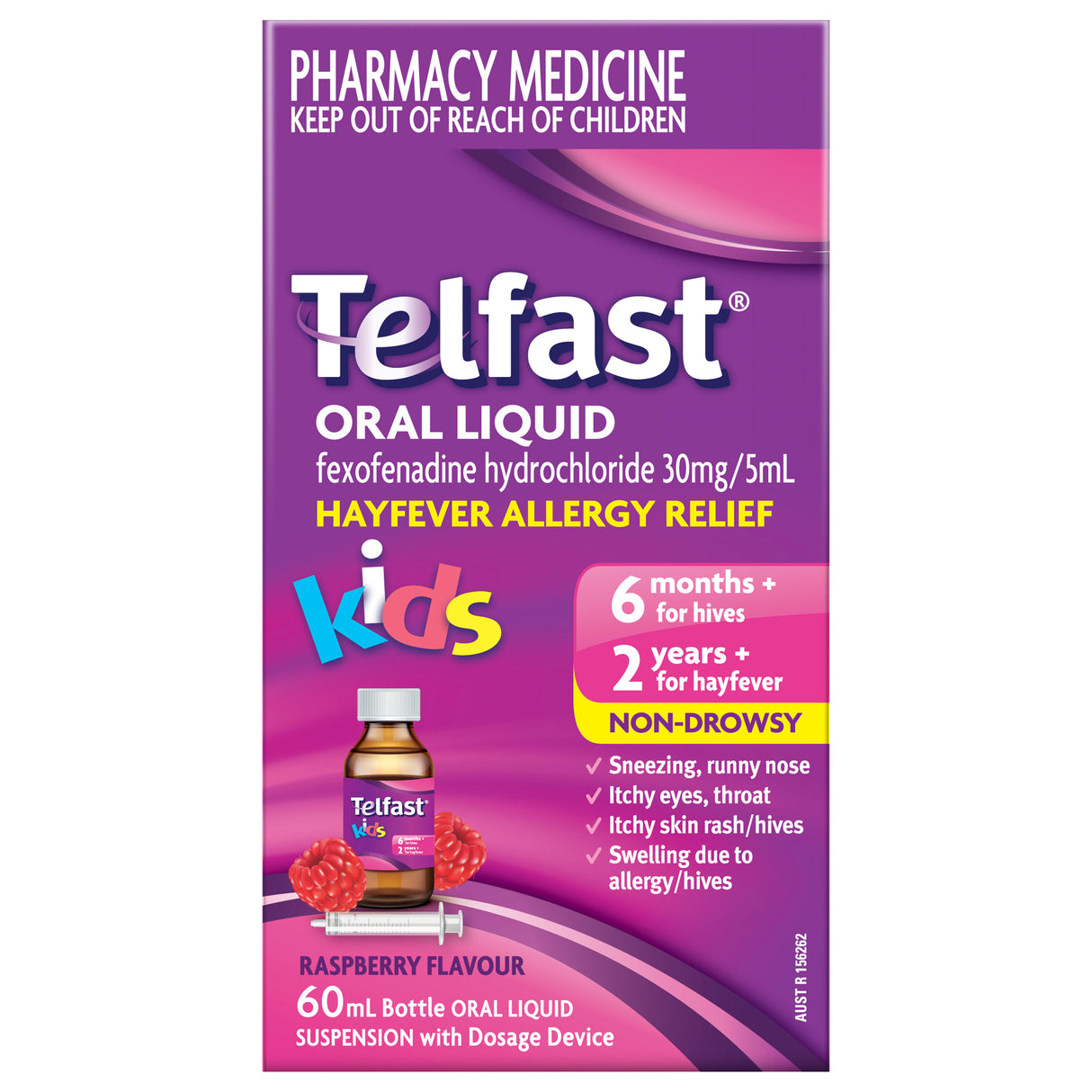 TELFAST Oral Liquid Kids Rasp 60ml