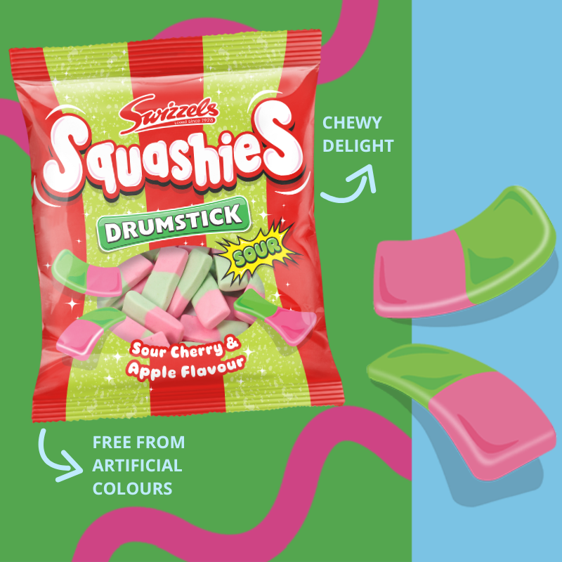 Swizzels Squashies Drumstick Cherry & Apple 140g
