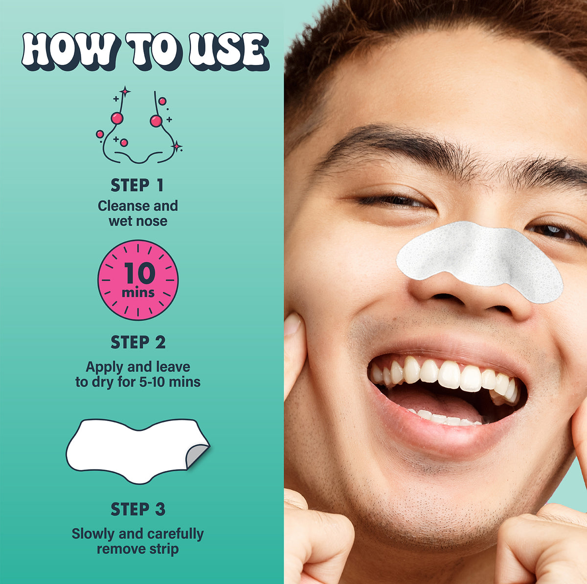 T-Zone Bye Bye Blackheads Tea Tree & Witch Hazel Nose Pore Strips 6pk