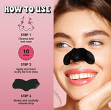 T-Zone Bye Bye Blackheads Charcoal & Bamboo Nose Pore Strips 6pk