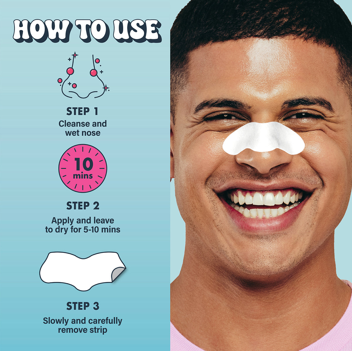 T-Zone Bye Bye Blackheads Salicylic Acid Nose Pore Strips 6pk