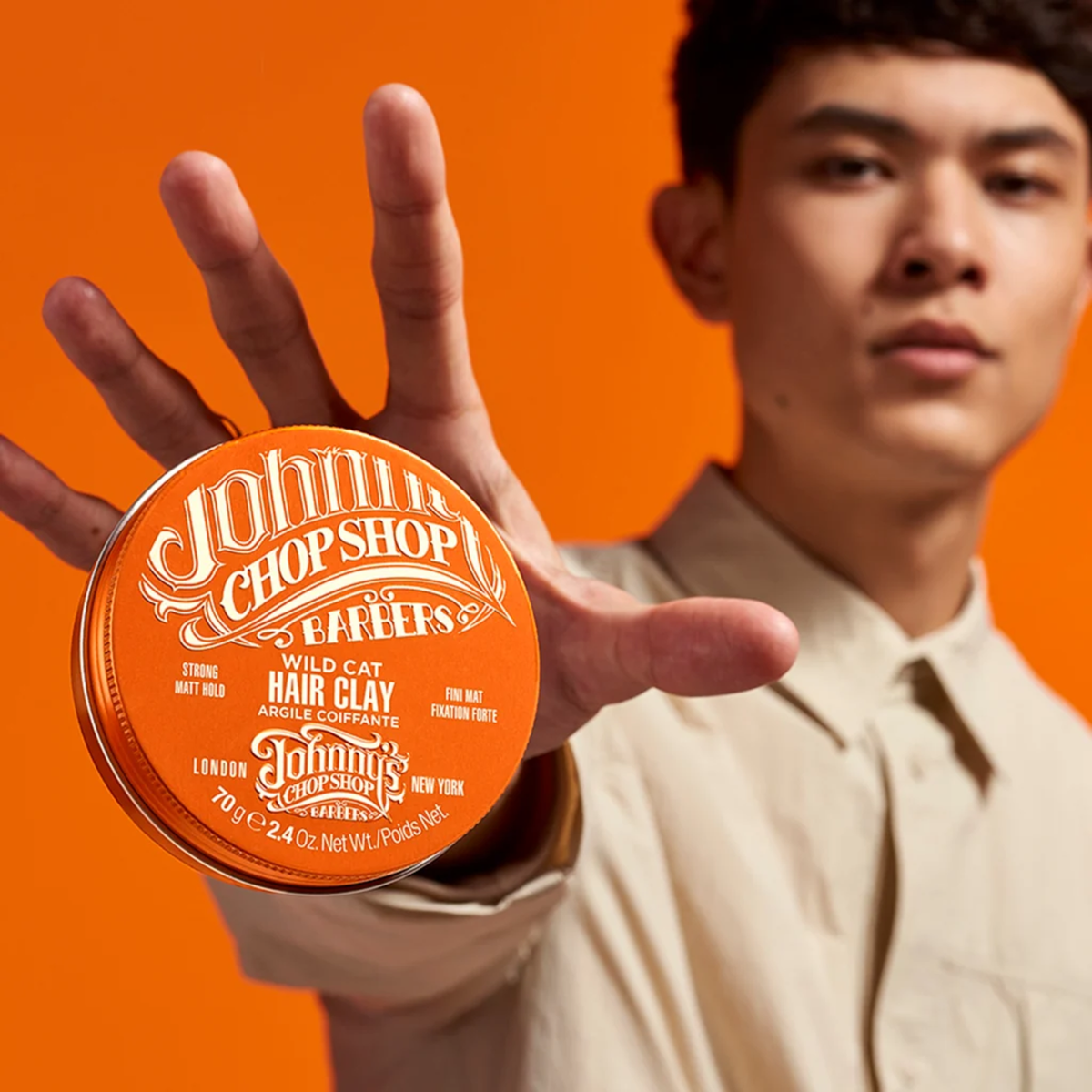 Johnny's Chop Shop Barbers Strong Matt Hold Clay 70g