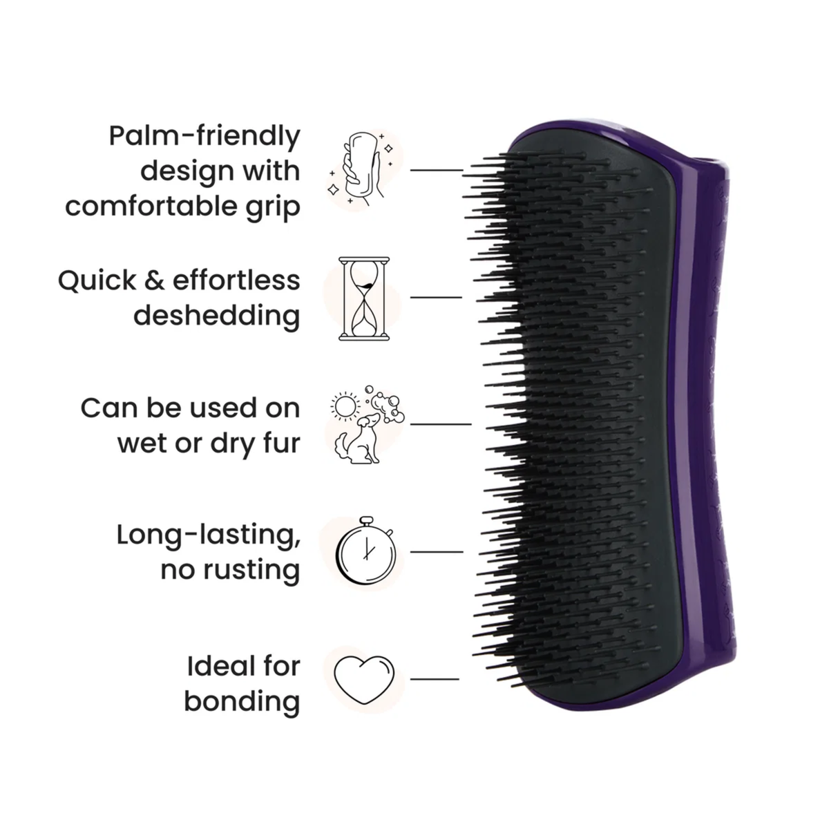Tangle Teezer Pet De-Shedding Purple and Black large