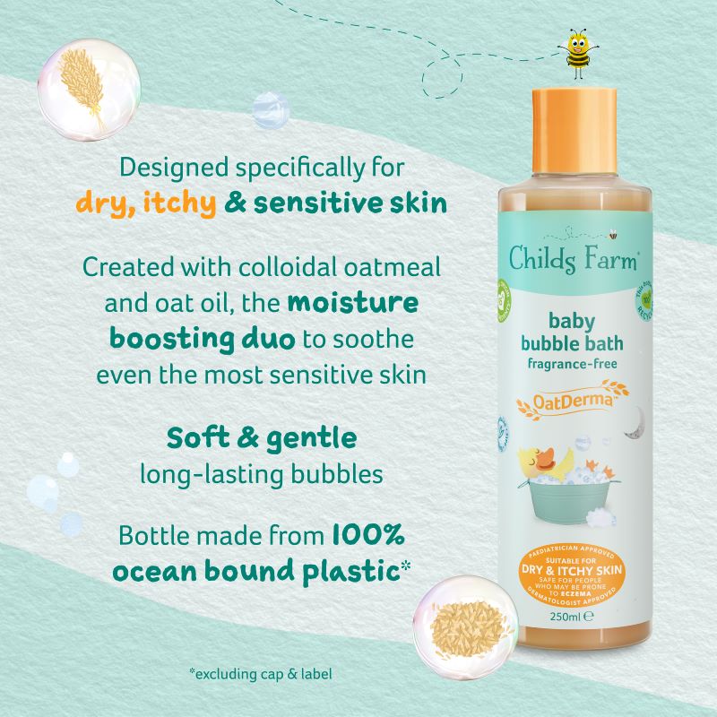 Childs Farm Oatderma Baby Bath Fragrance Free 250ml