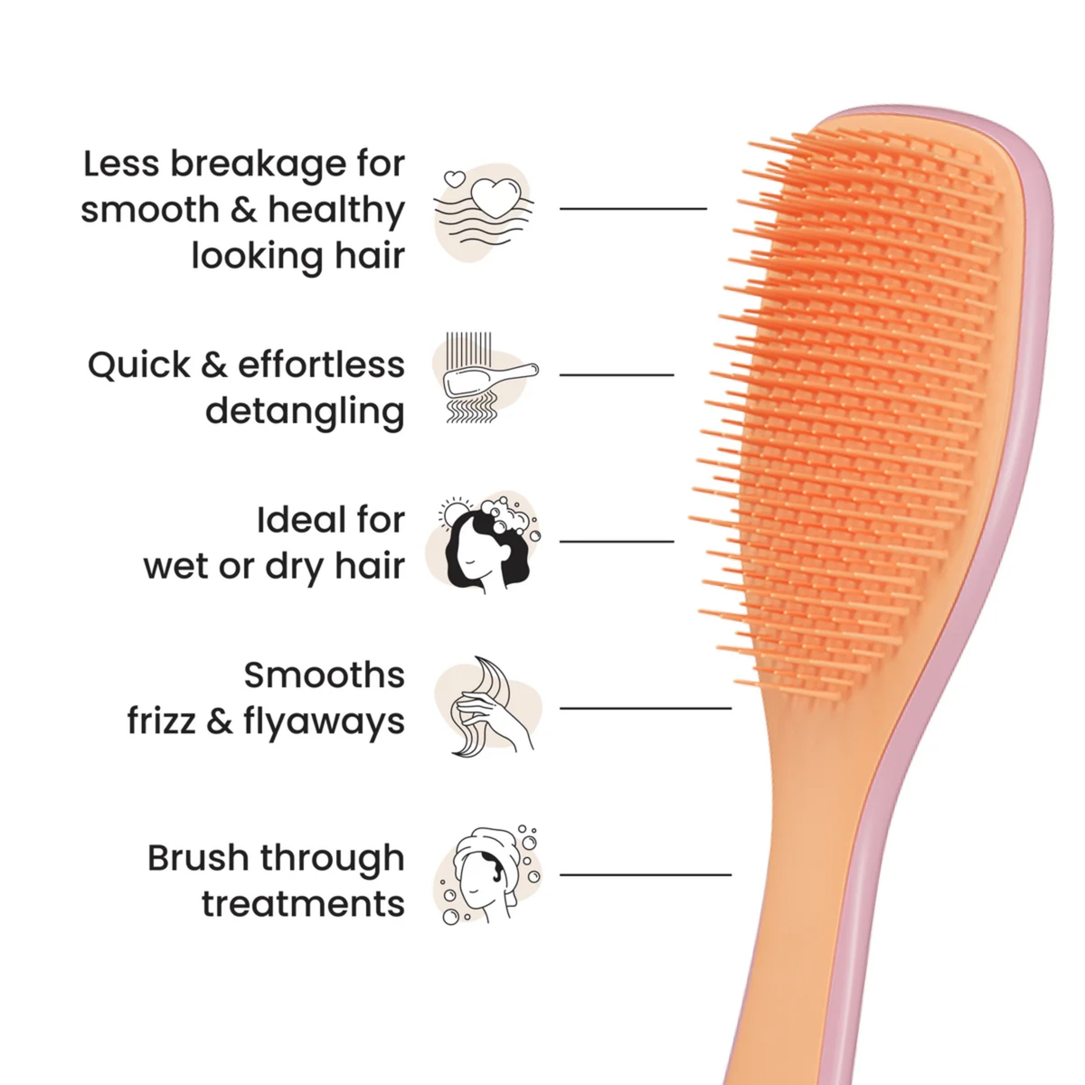TANGLE Teezer Ultimate Detangler Hairbrush Raspberry & Apricot