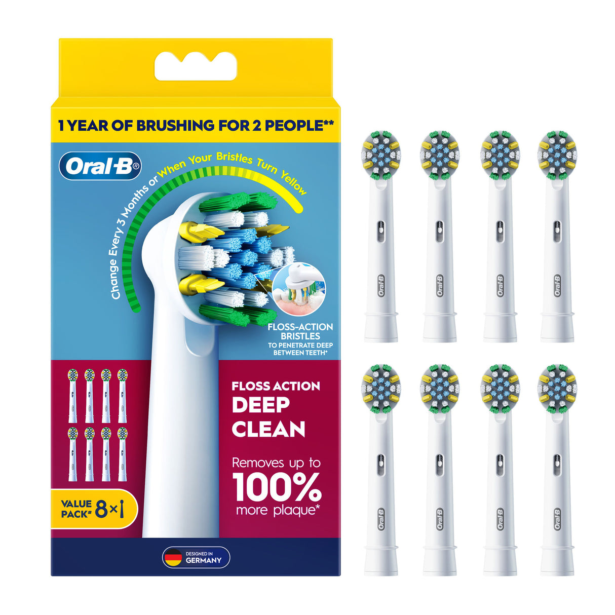 ORAL B Floss Actn Dp Cln (R) Head 8s