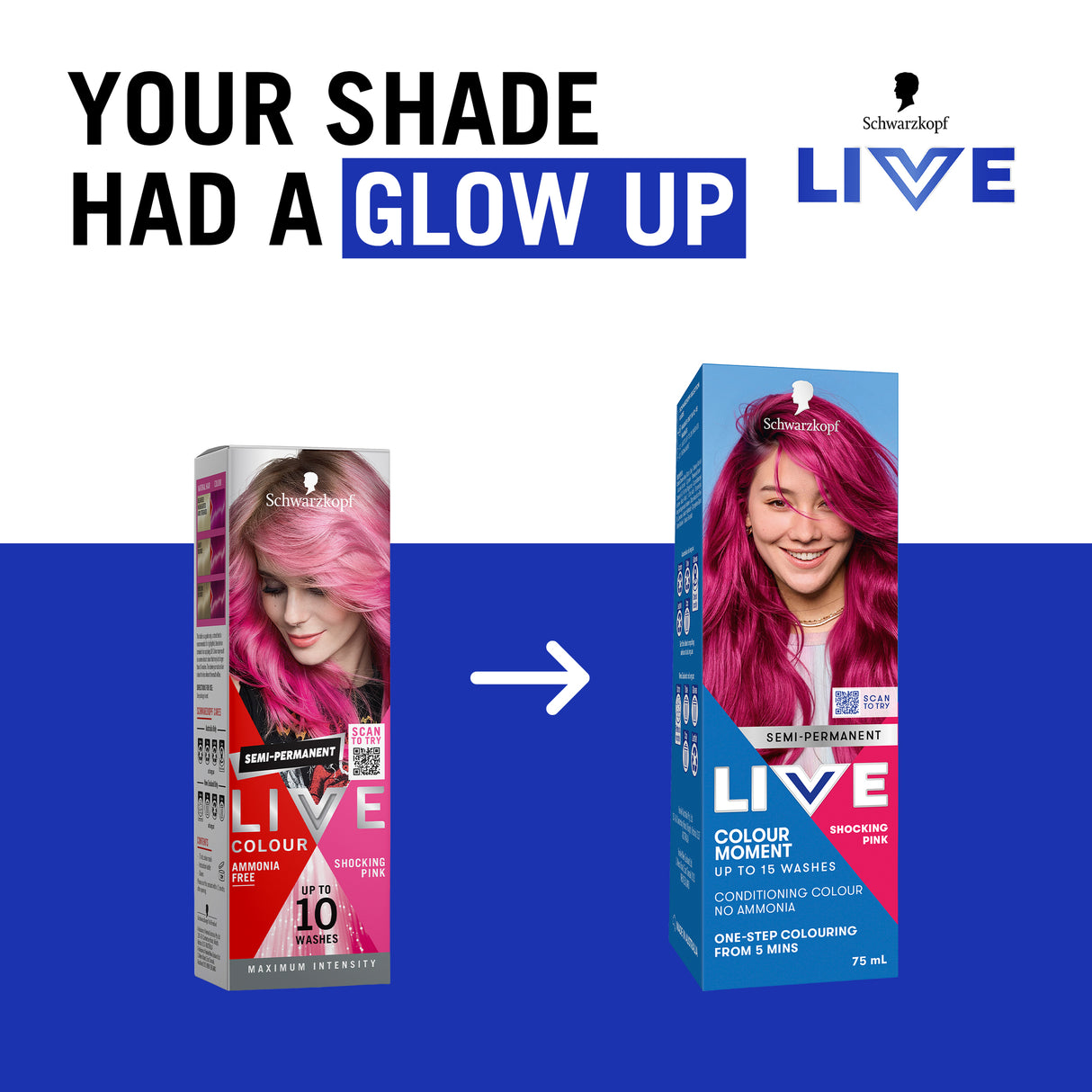 LIVE Colour U/B Shocking Pink 75ml