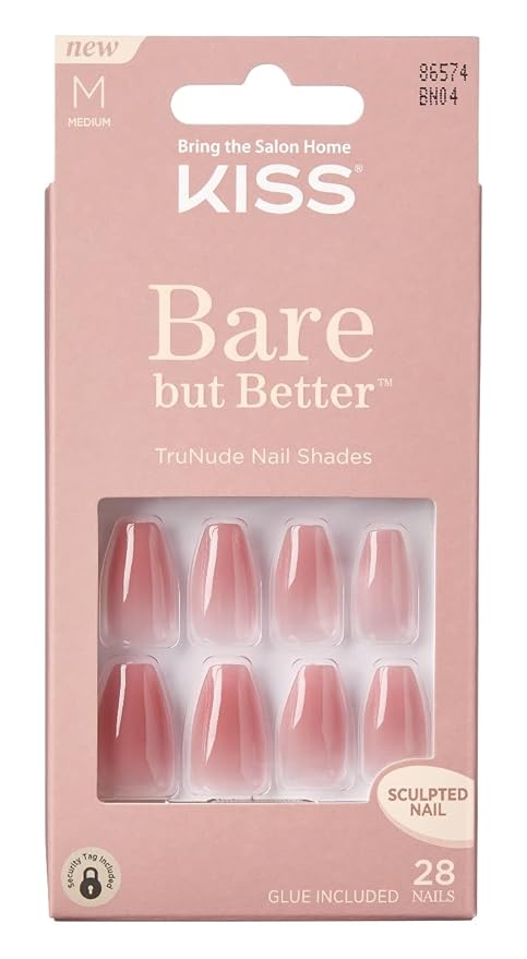 KISS Bare But Better Nails Rose 28s