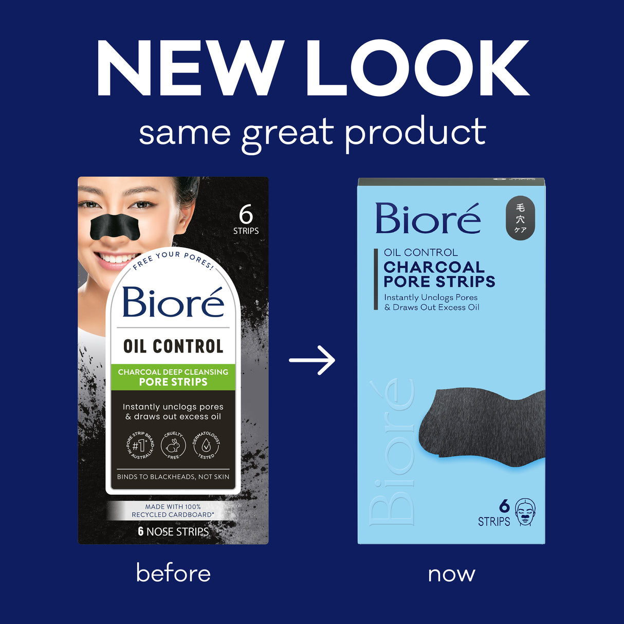 Biore Charcoal Pore Strips 6 Pack
